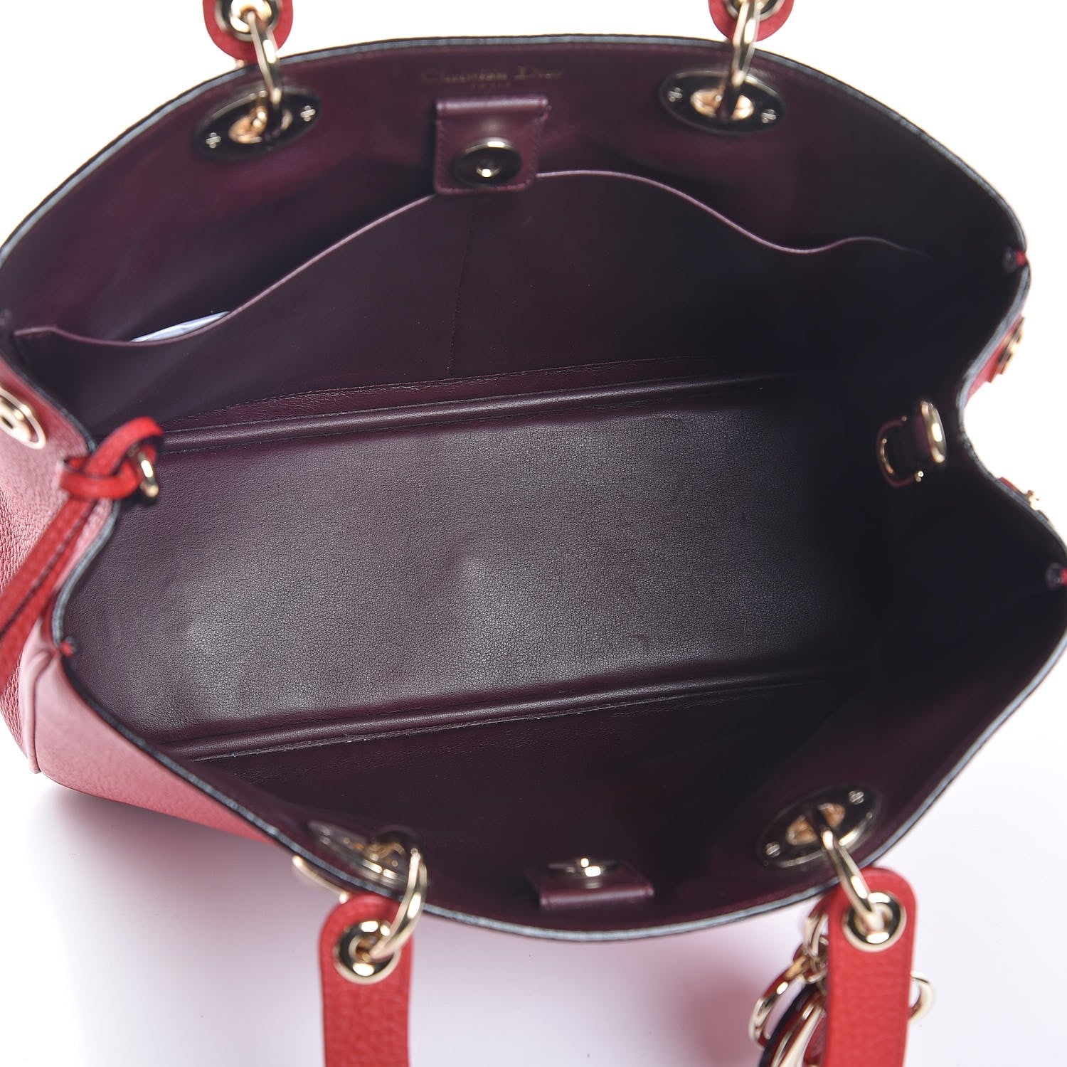 Christian Dior Bullcalf Medium Diorissimo Tote True Red 5 of 7