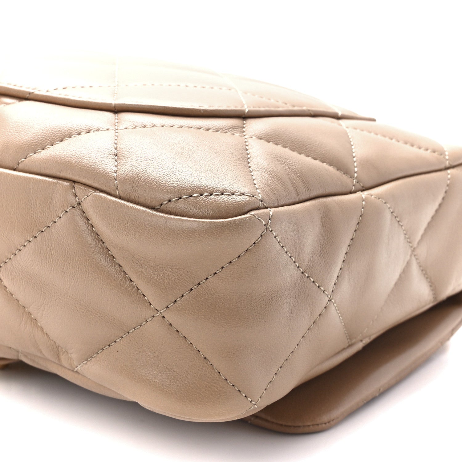 Chanel Lambskin Quilted Large CC Funky Town Flap Beige 11 of 12