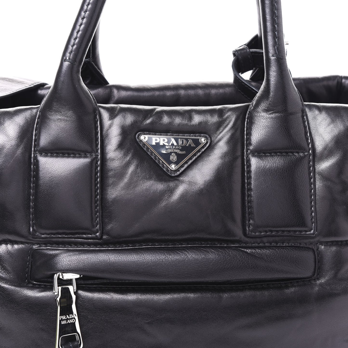 Nappa Bomber Tote Black