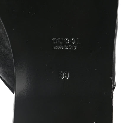 Gucci X MLB Lambskin NY Yankees Embroidered Womens GG Slippers 39 Black 6 of 8