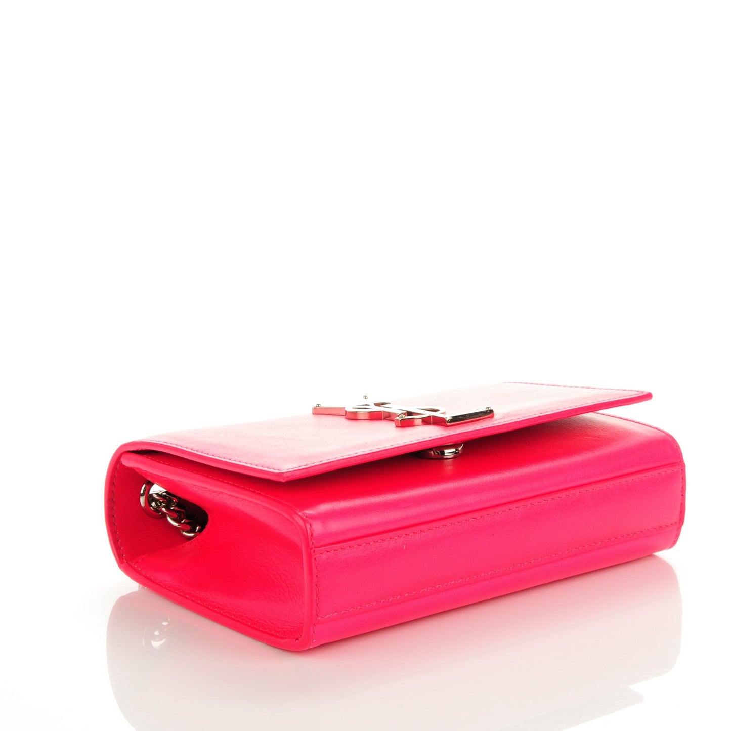 Calfskin Small Classic Monogram Kate Satchel Neon Pink