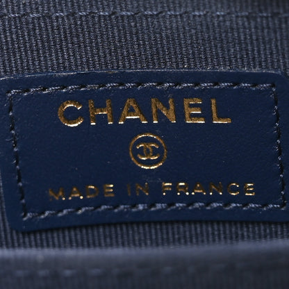 Chanel Caviar Quilted Zip Coin Purse Navy 6 of 8