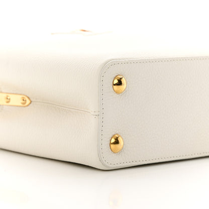 Louis Vuitton Taurillon Capucines BB Snow 8 of 10
