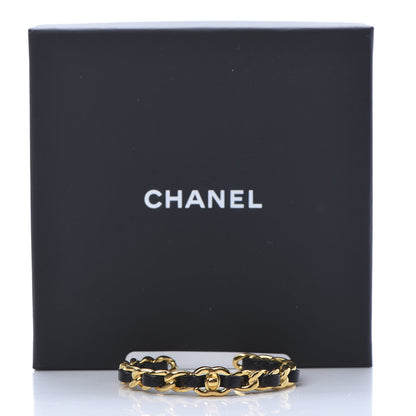 Chanel Lambskin More Is More Cuff Bracelet Black Gold 5 of 5