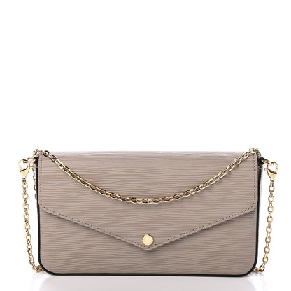 Louis Vuitton Epi Felicie Pochette Chain Wallet Galet 2 of 5