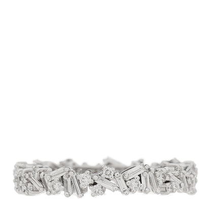 Suzanne Kalan 18K White Gold Fireworks Icon Eternity Ring Diamond Ring 52 6 3 of 5