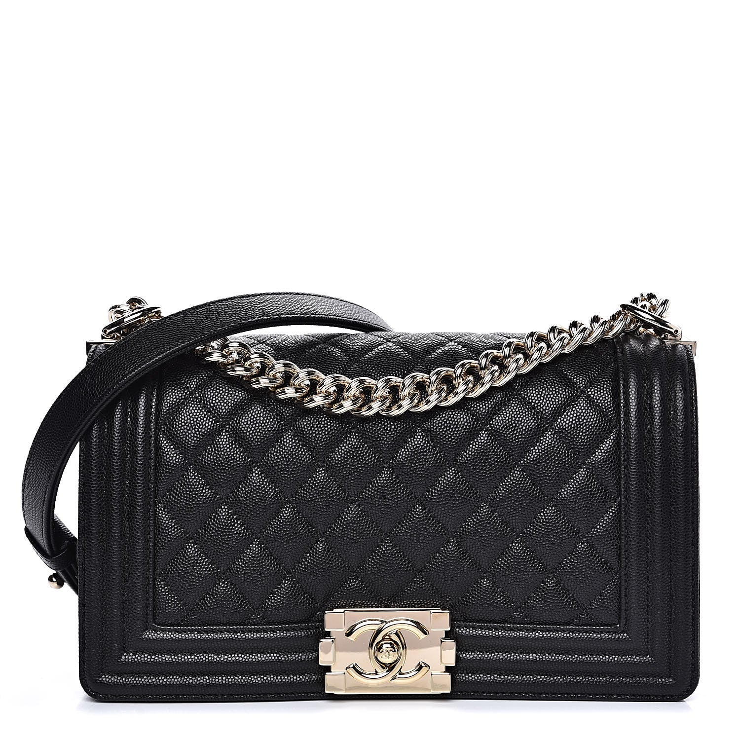 Chanel Caviar Quilted Medium Boy Flap Black 1 of 11