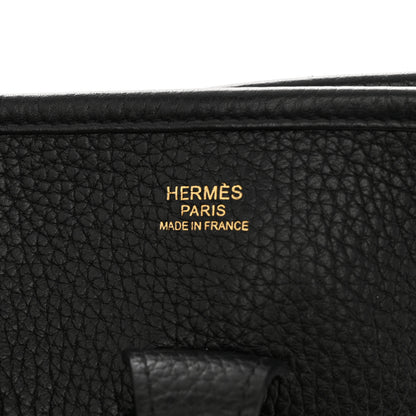 Hermes Taurillon Clemence Evelyne III PM Black 5 of 8