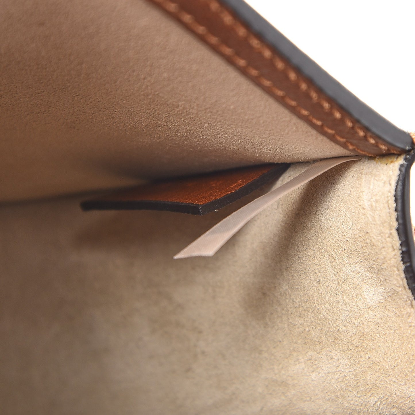 Calfskin Suede Small Nile Bracelet Bag Caramel