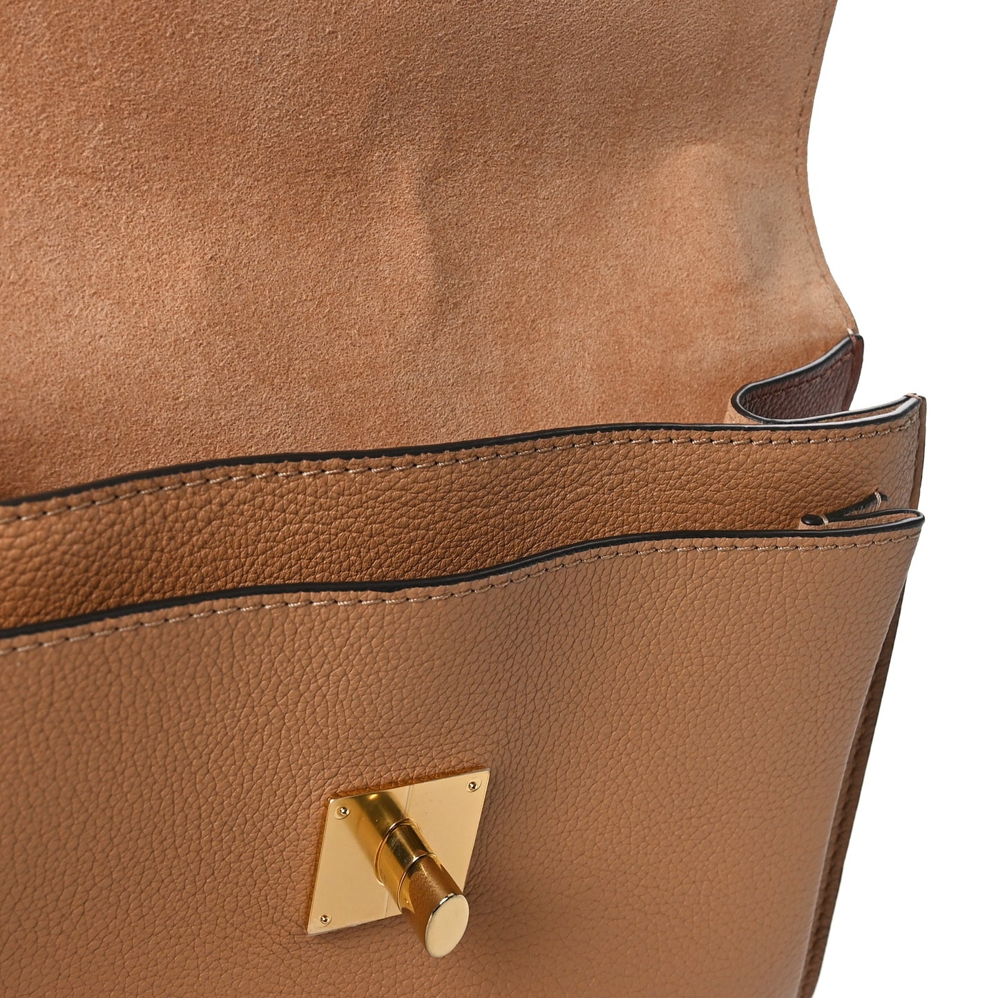 Soft Calfskin Mylockme Chain Bag BB Arizona Quartz Caramel
