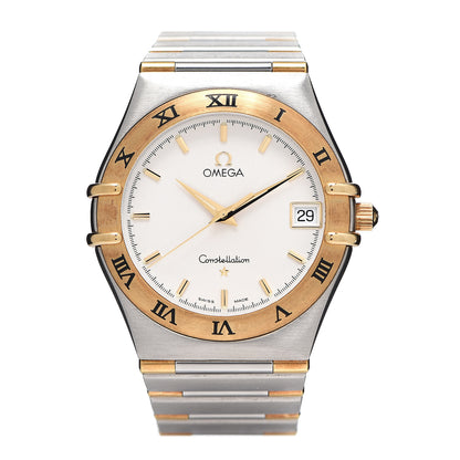 Omega Stainless Steel 18K Yellow Gold 33mm Constellation Quartz Watch White 1312.30 1 of 4