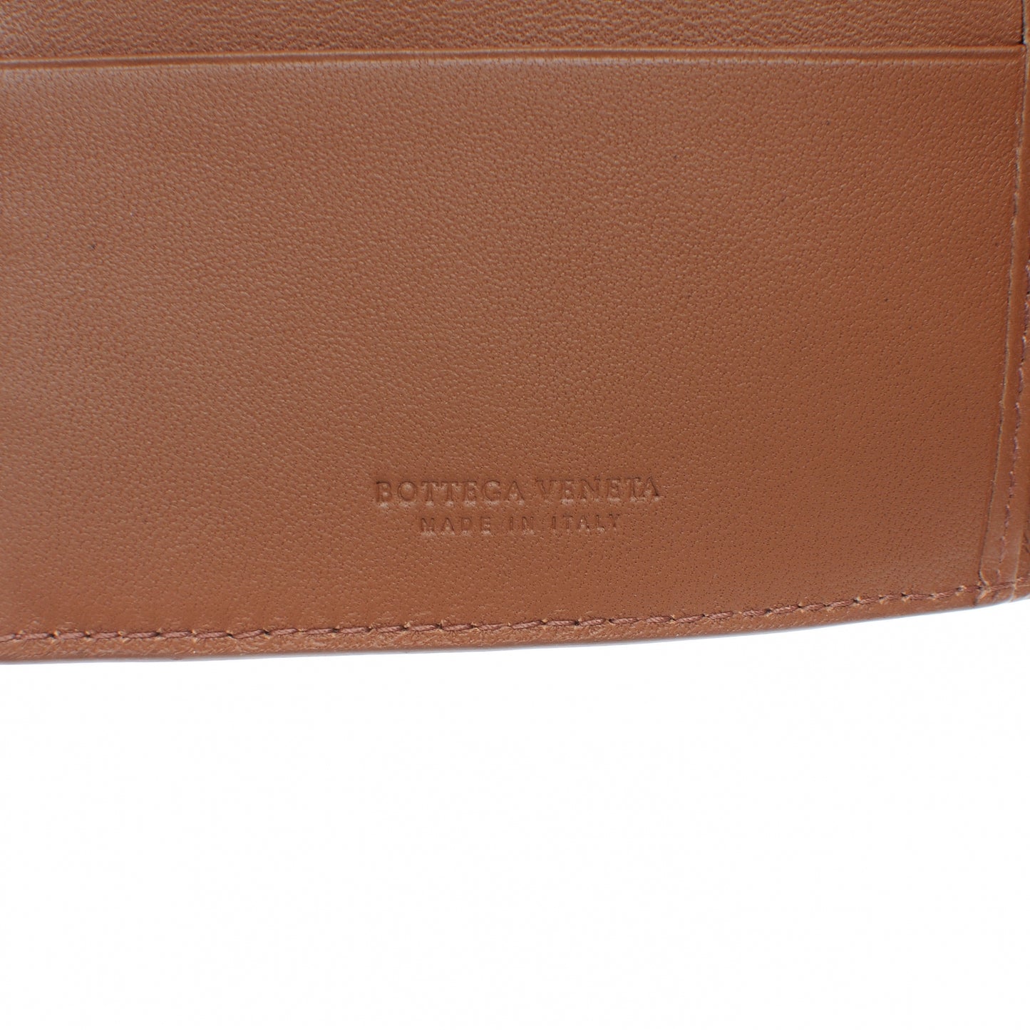 Nappa Intrecciato French Compact Wallet Noce