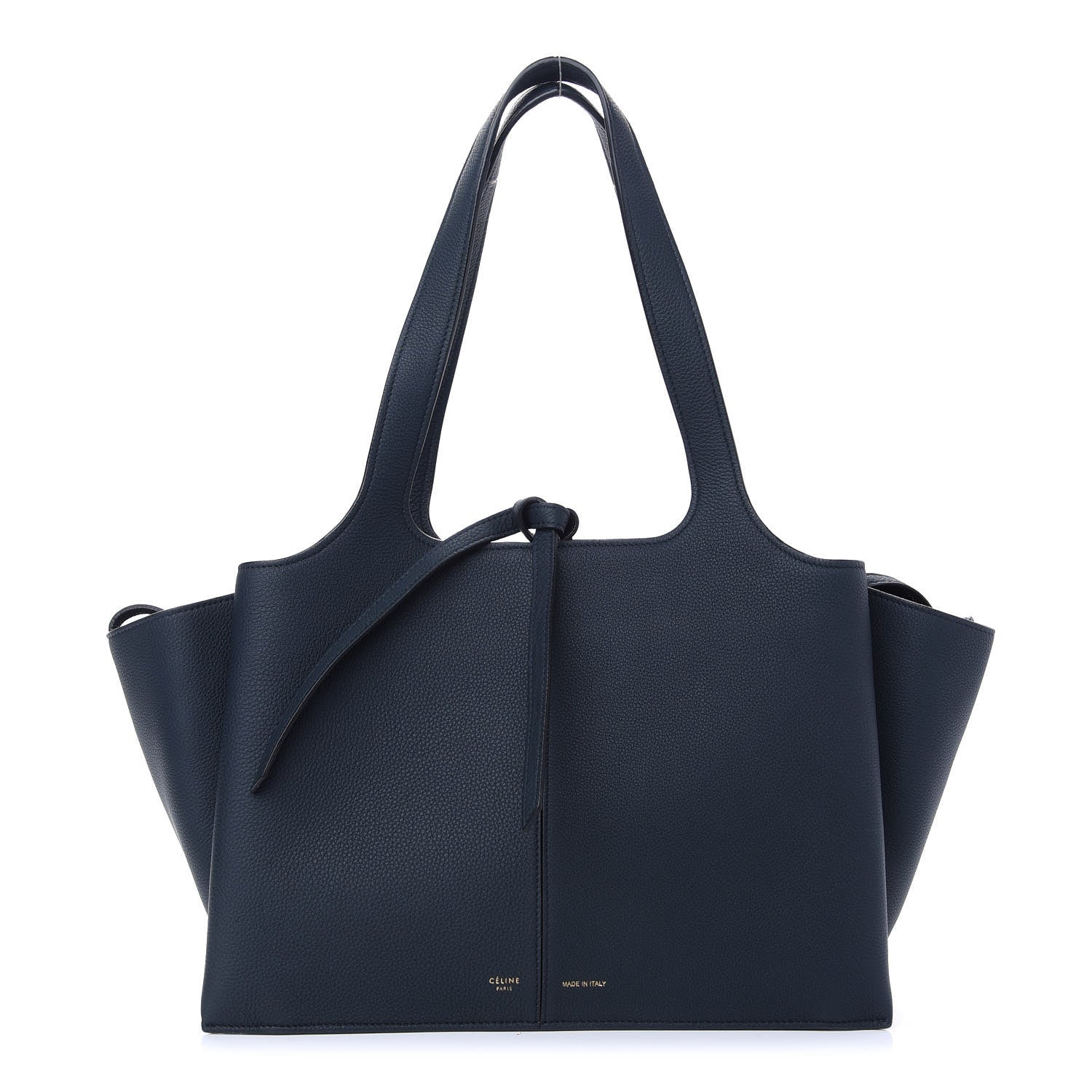 Celine Baby Grained Calfskin Small Tri-Fold Bag Steel Blue 1 of 9