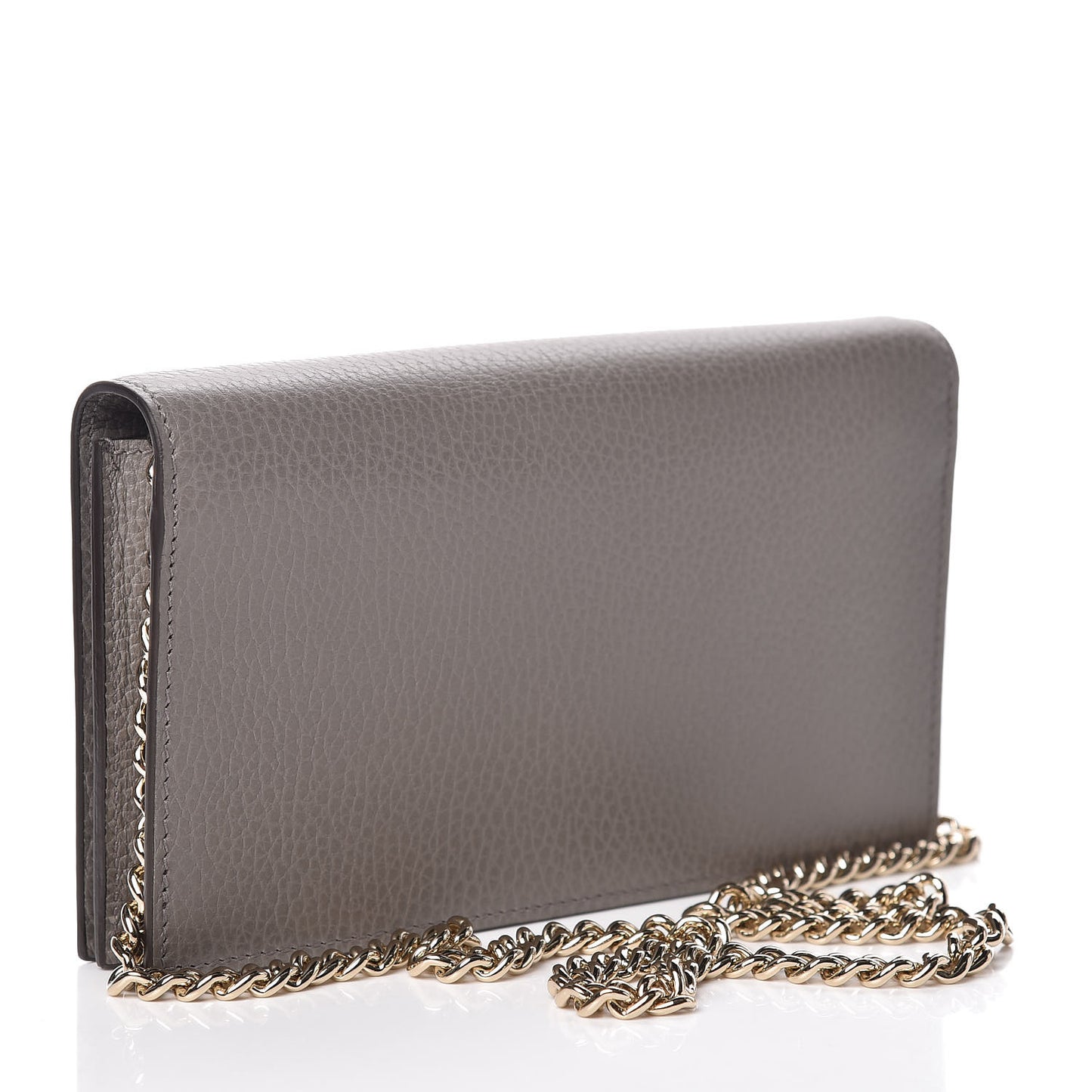 Dollar Calfskin Medium Betty Chain Wallet Loess