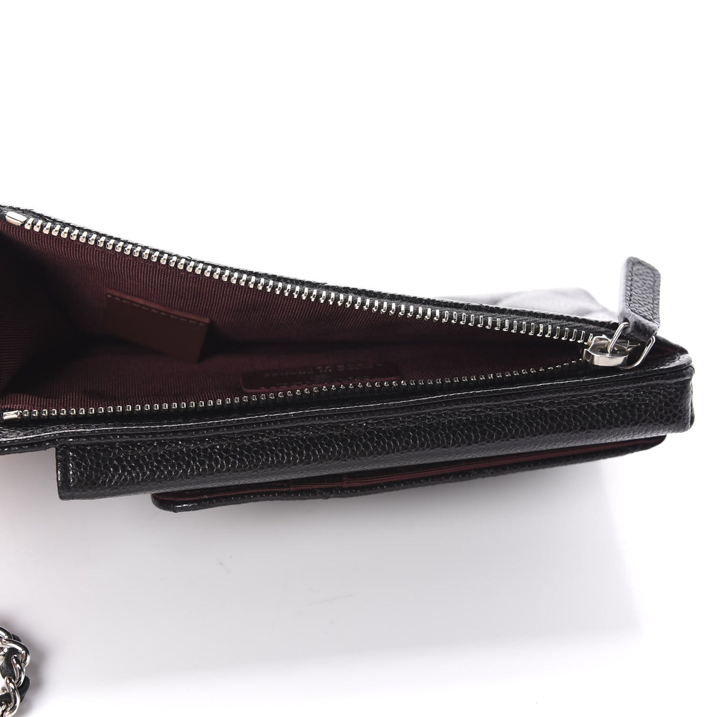 Caviar Quilted CC Phone Holder Black
