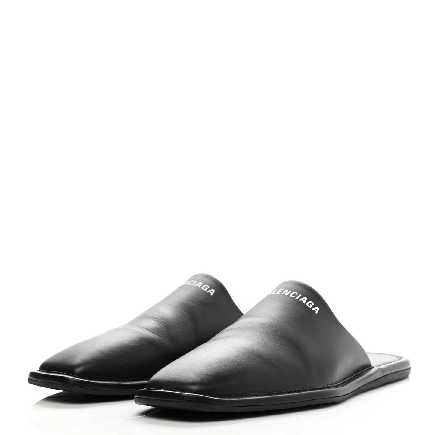 Smooth Calfskin Mens Cozy Slip-On Loafers 45 Black White