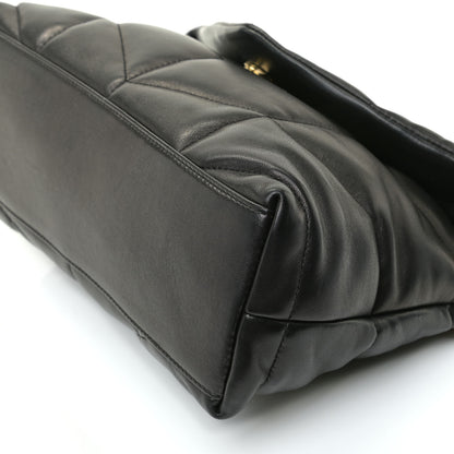 Saint Laurent Lambskin Quilted Small Loulou Puffer Monogram Chain Satchel Black 6 of 8