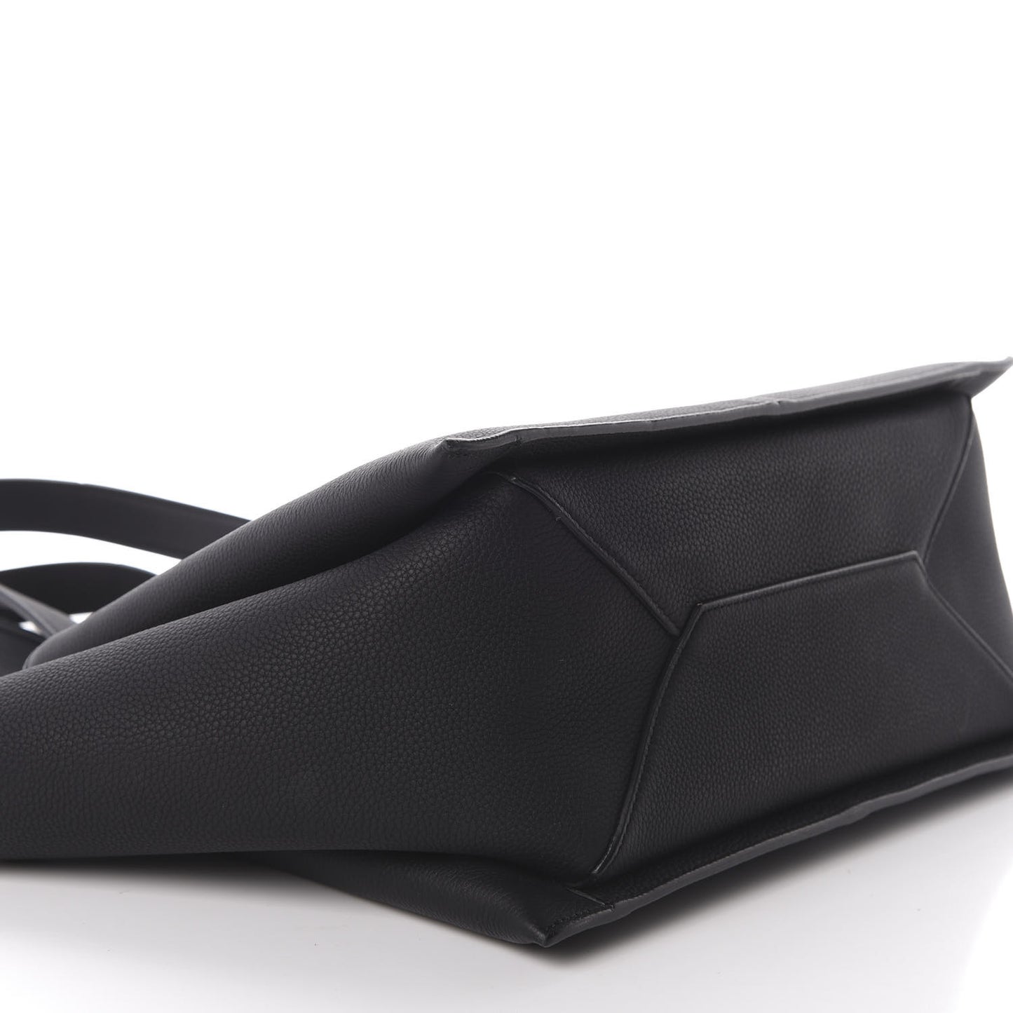 Baby Grained Calfskin Small Tri-Fold Bag Black