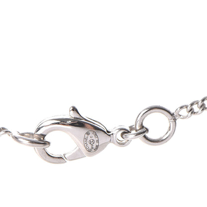 Chanel Resin CC Drop Necklace Silver Blue 5 of 6