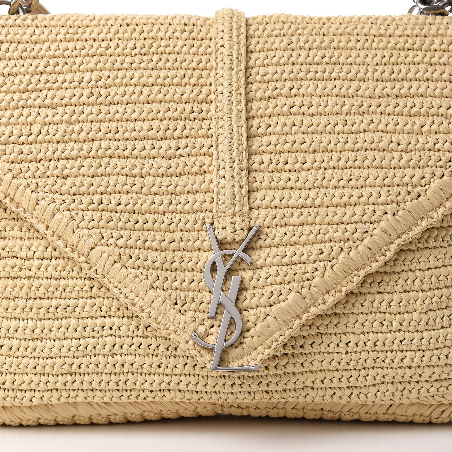 Raffia Monogram Large College Satchel Naturale