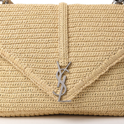 Saint Laurent Raffia Monogram Large College Satchel Naturale 12 of 14