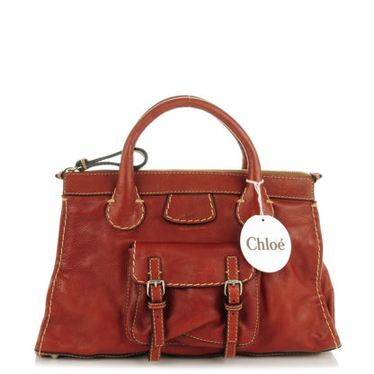 Chloe Calfskin Edith Satchel Whiskey 1 of 9