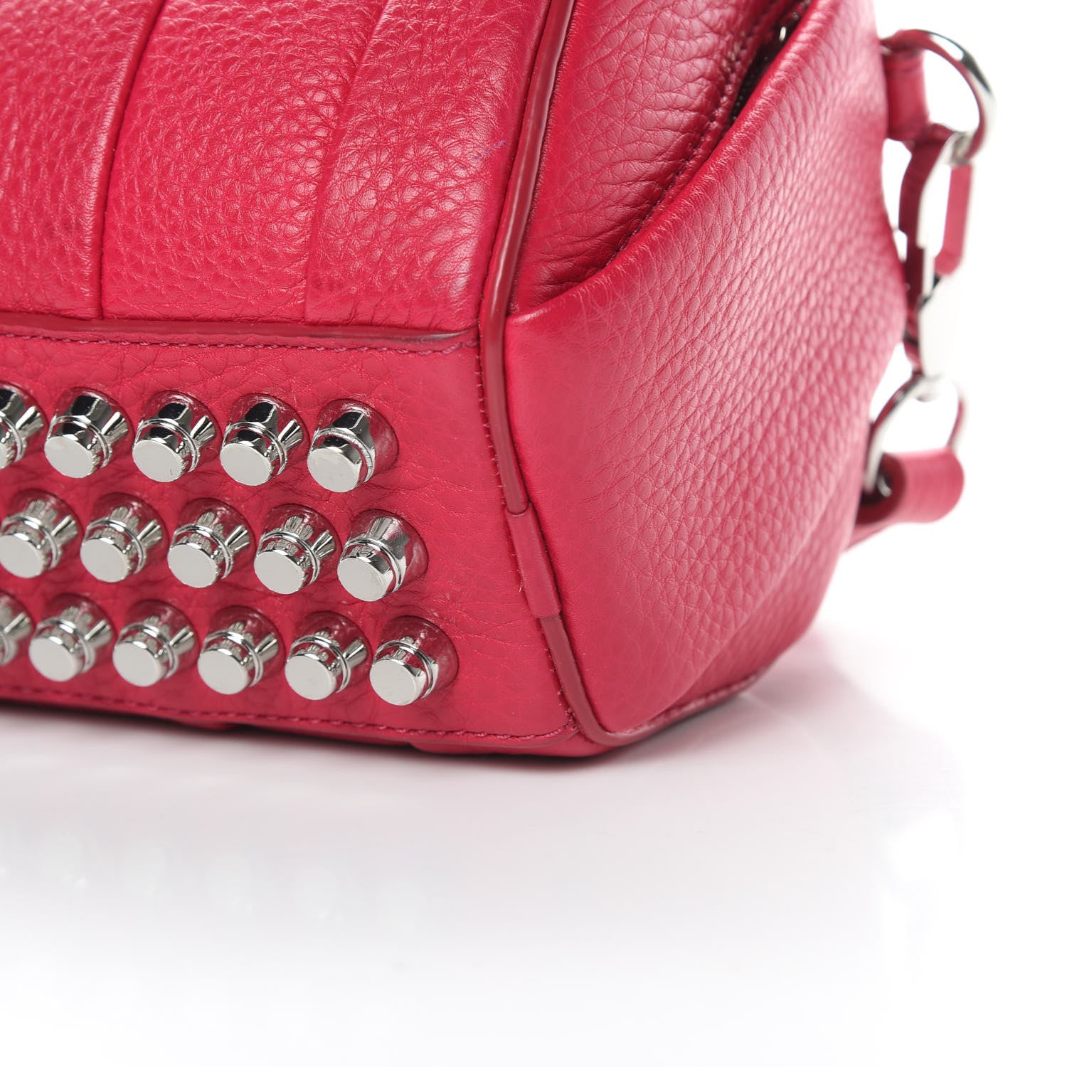 Alexander Wang Pebbled Lambskin Mini Rockie Fuchsia Rhodium Hardware 9 of 11