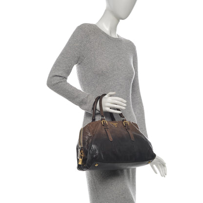 Prada Glace Calf Bowler Bag Militare 2 of 10