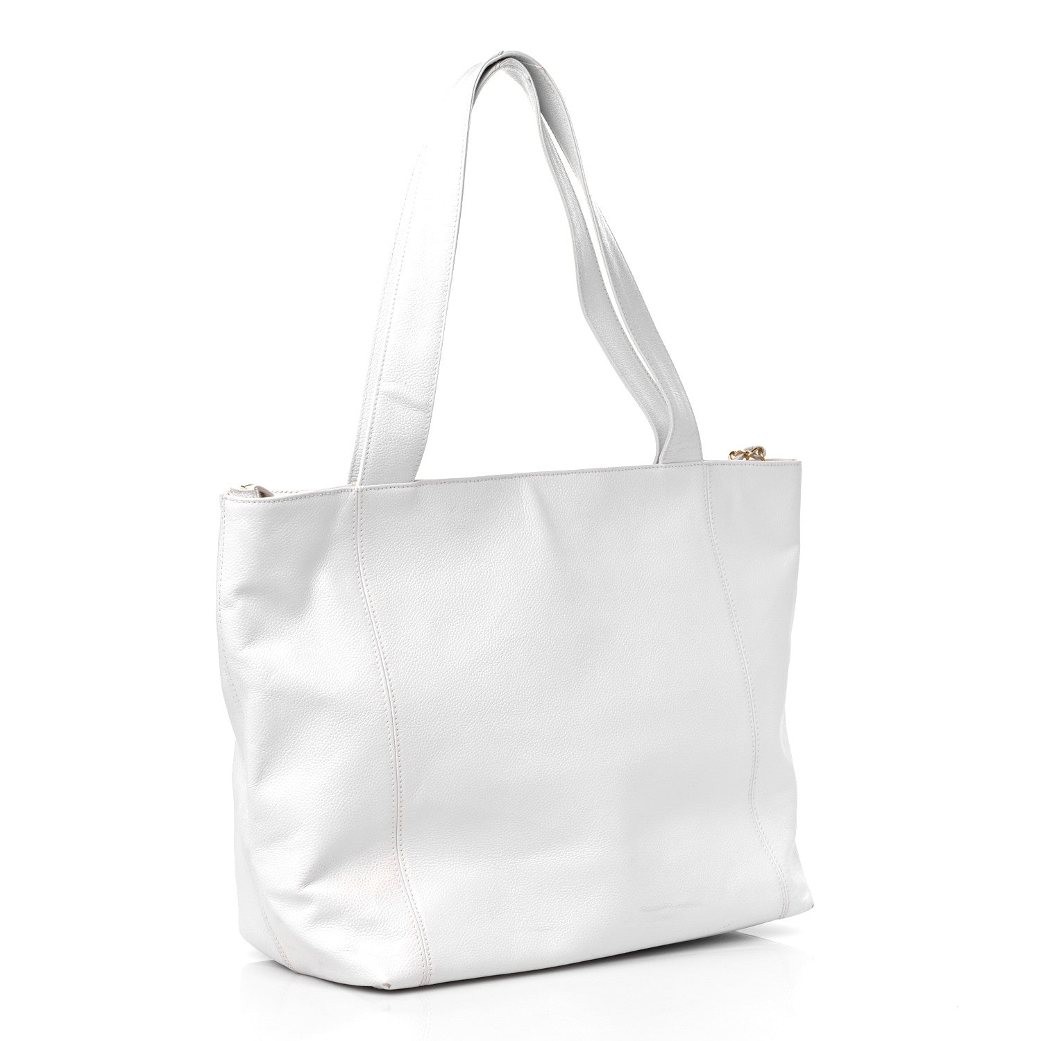 Chanel Caviar CC Tote White 2 of 14