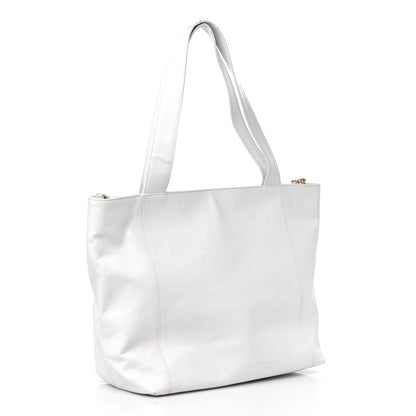 Chanel Caviar CC Tote White 2 of 14