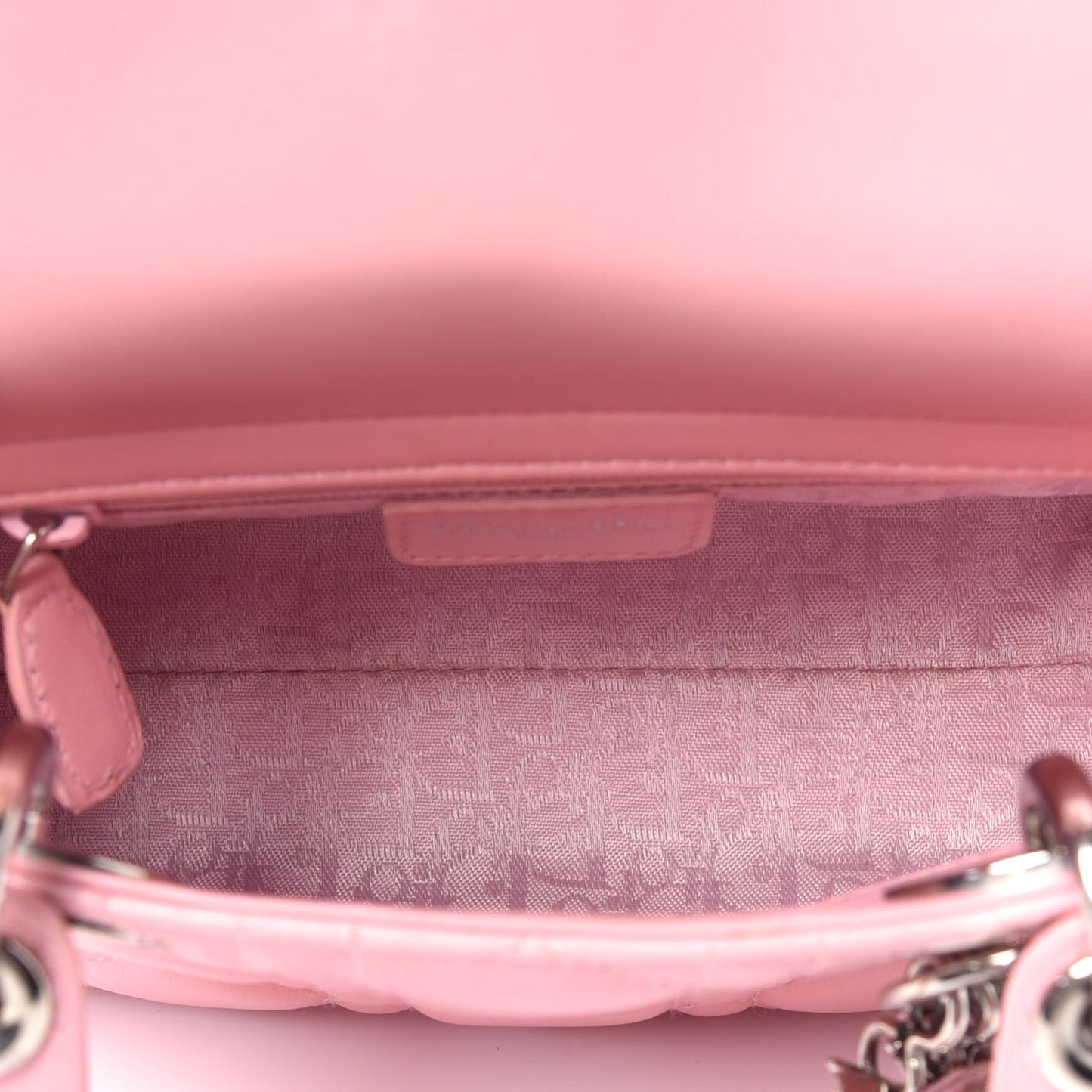Lambskin Cannage Mini Lady Dior Rose Clair
