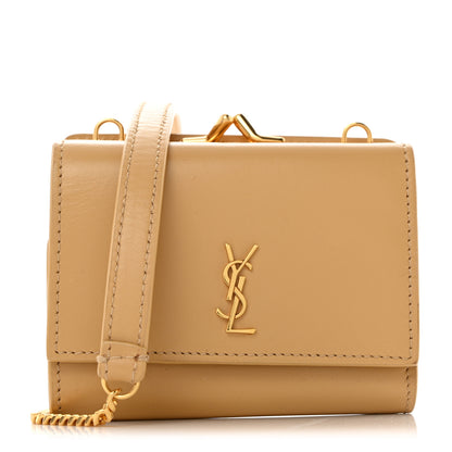 Saint Laurent Smooth Calfskin Monogram Rider Belt Bag Dark Beige 1 of 11