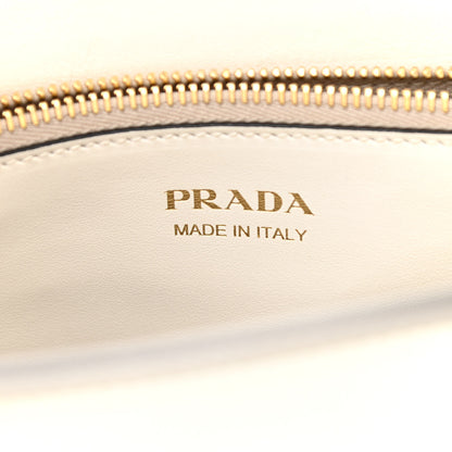 Prada Saffiano Cuir Calfskin Medium Monochrome Top Handle Tote White 5 of 9