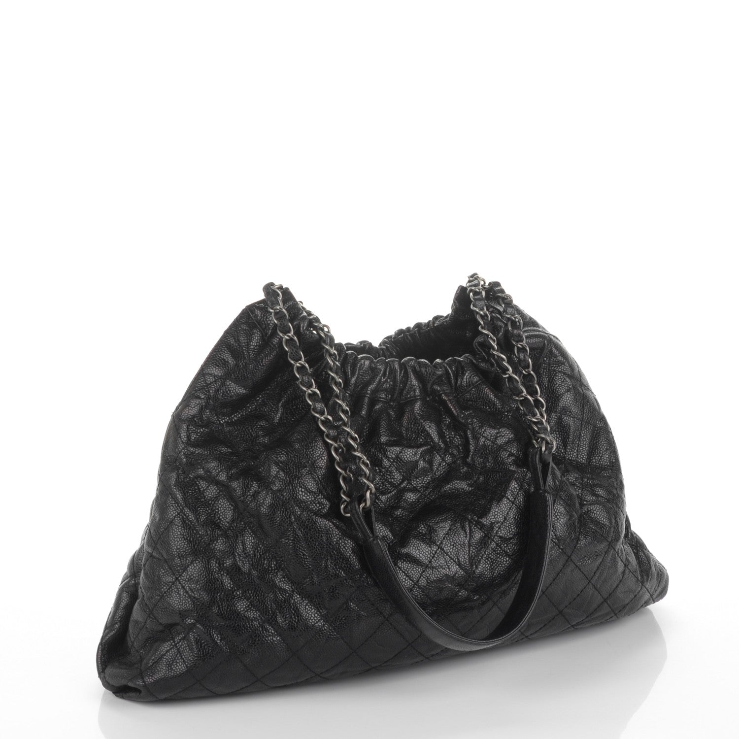 Chanel Caviar Quilted Medium Elastic Tote Black 3 of 7