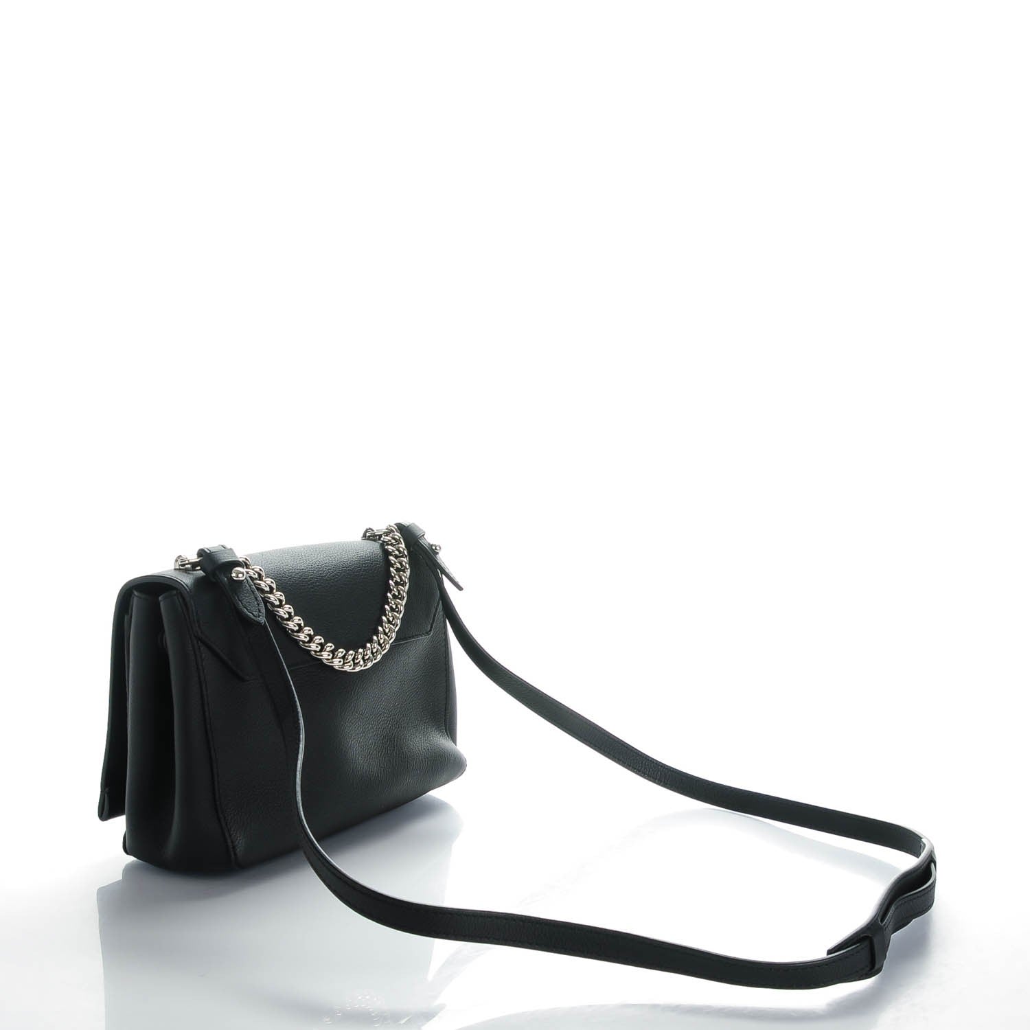 Louis Vuitton Calfskin Lockme II Chain Bag BB Black 3 of 7