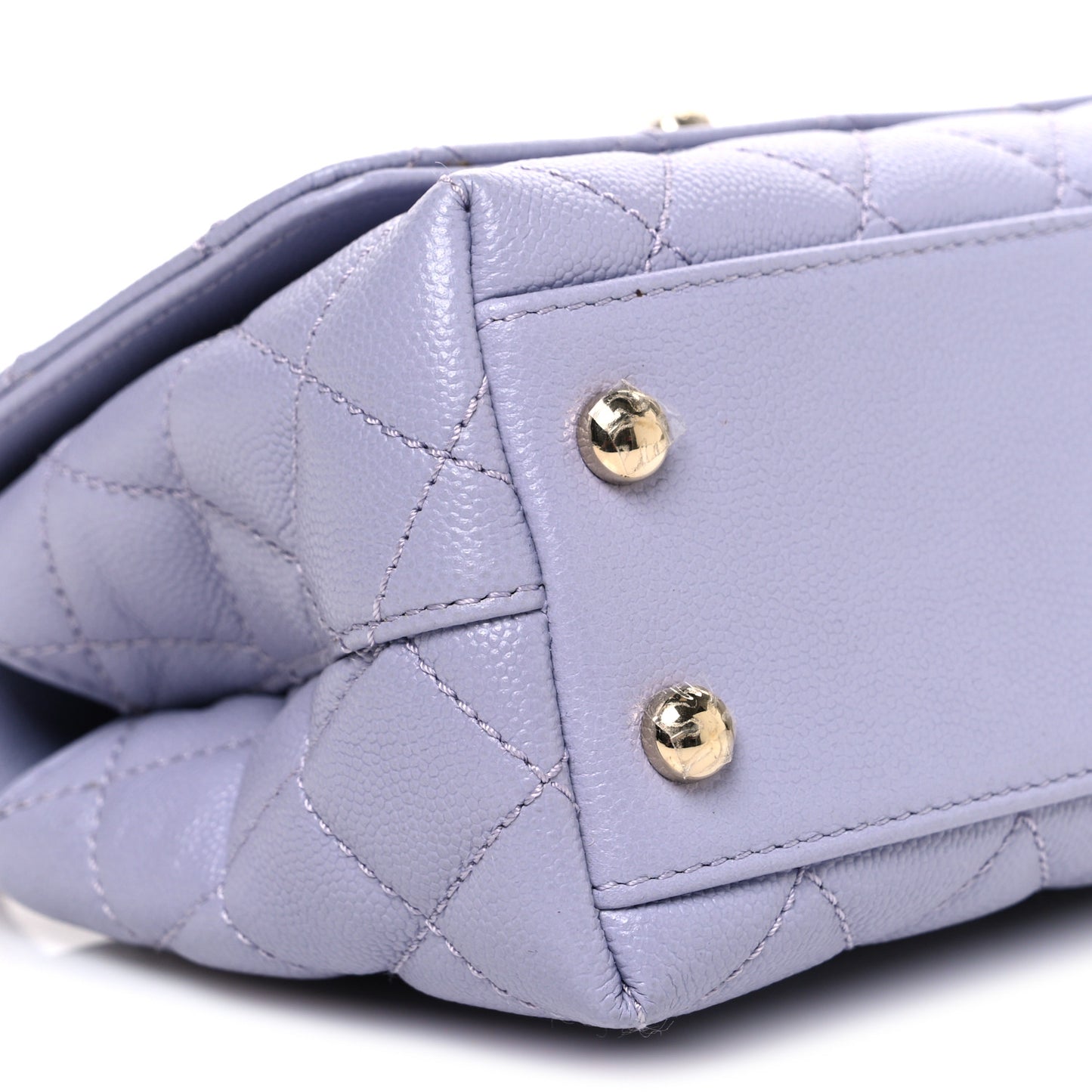 Caviar Quilted Extra Mini Coco Handle Flap Light Purple