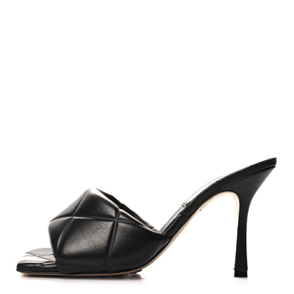 Bottega Veneta Nappa Quilted Rubber Lido Mule Sandals 40 Black 1 of 7