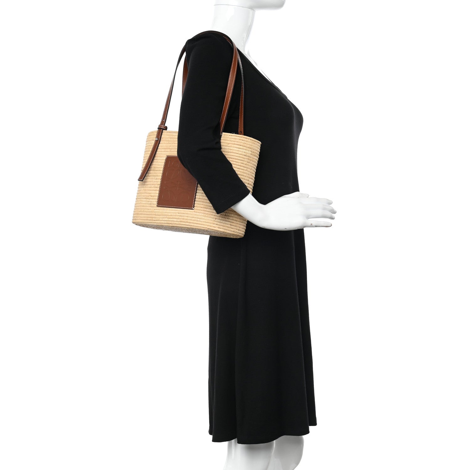 Loewe Raffia Small Square Basket Tote Bag Natural Tan 2 of 12