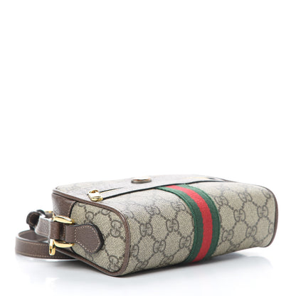 Gucci GG Supreme Monogram Web Mini Ophidia Shoulder Bag Brown 4 of 10