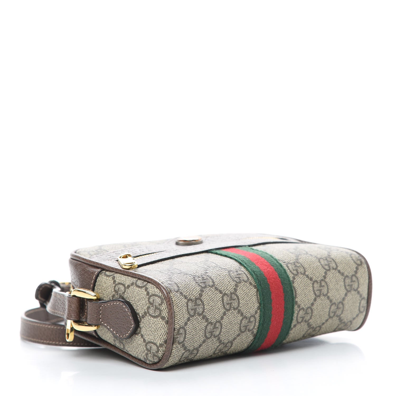 Gucci GG Supreme Monogram Web Mini Ophidia Shoulder Bag Brown 4 of 10