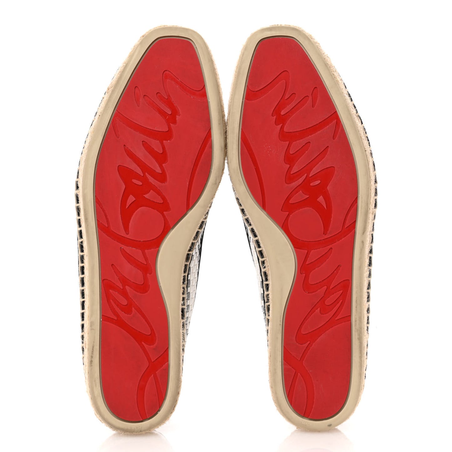 Patent Calfskin Reflective Tresse Nanou Ivy Orlato Espadrilles 39 White Black Grey