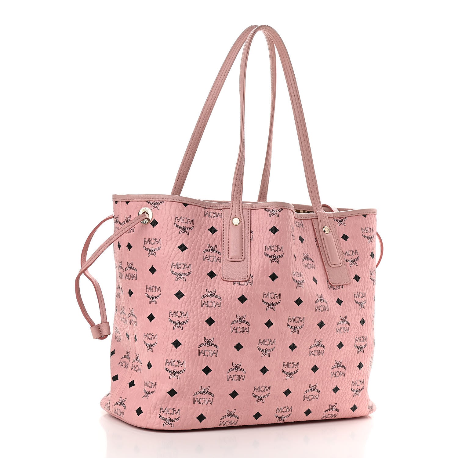 MCM Visetos Medium Liz Reversible Shopper Tote Soft Pink 5 of 18