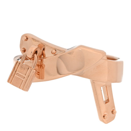 Hermes 18K Rose Gold Kelly Gavroche Ring 51 5.75 1 of 6
