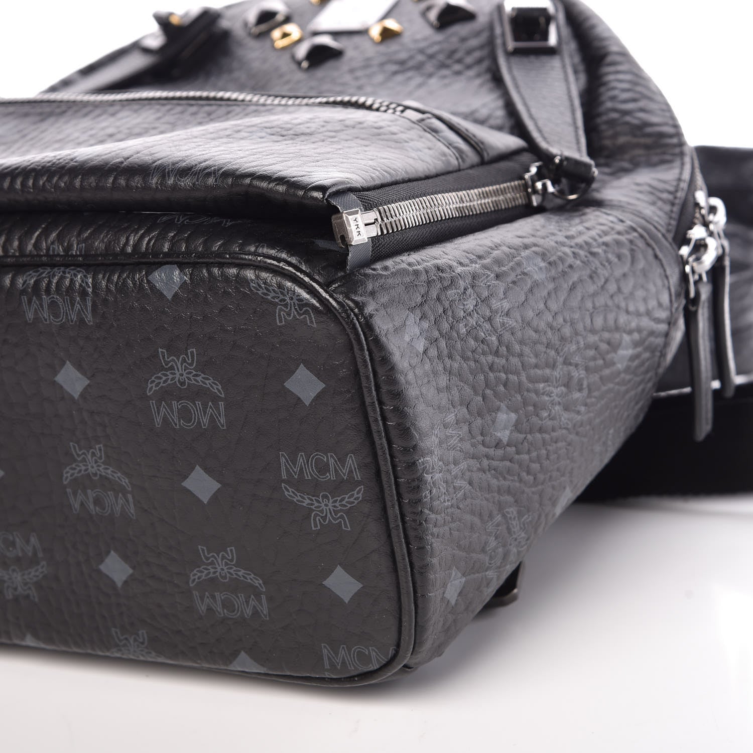 MCM Visetos Studded Small Dual Stark Backpack Black 10 of 12