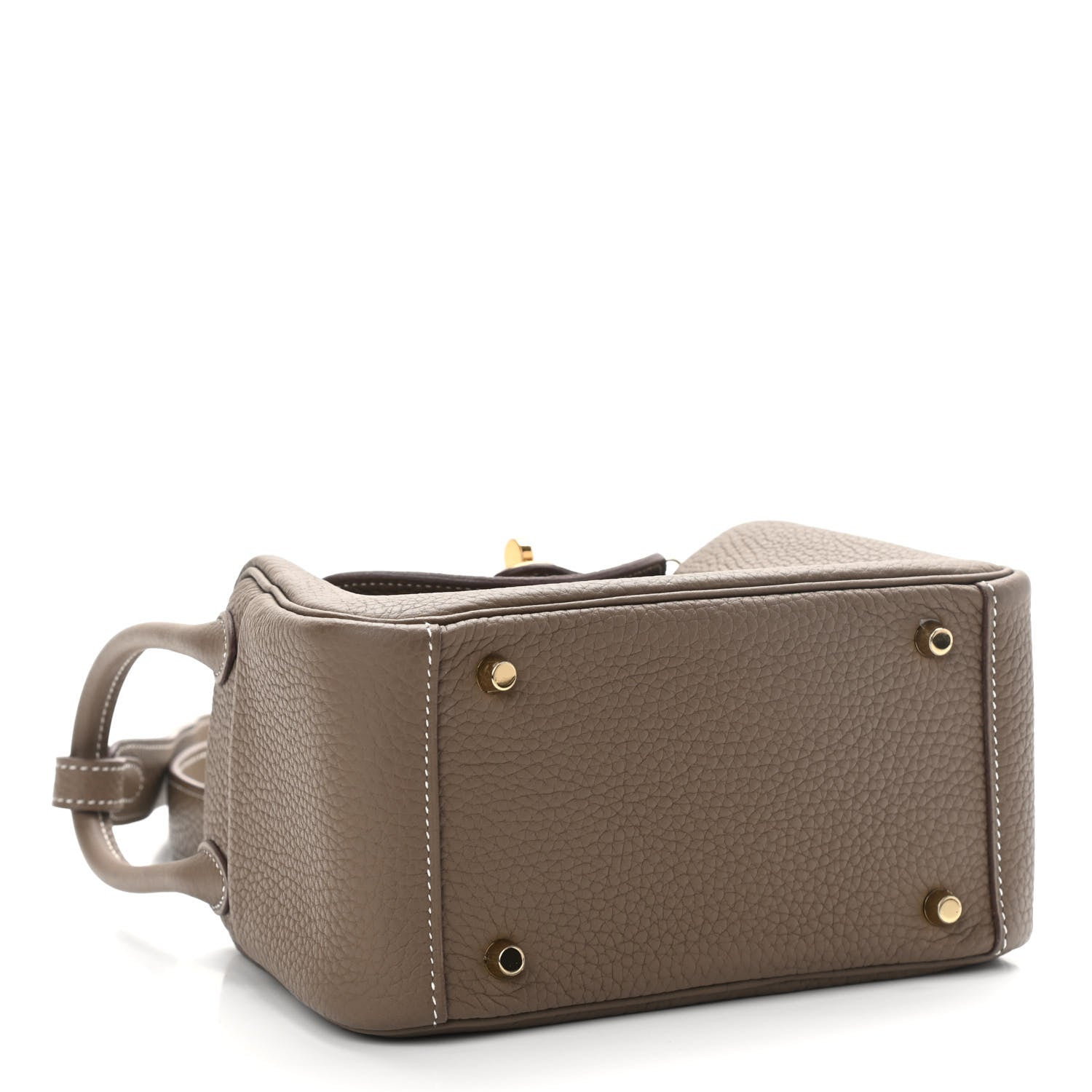 Hermes Taurillon Clemence Mini Lindy 20 Etoupe 4 of 11