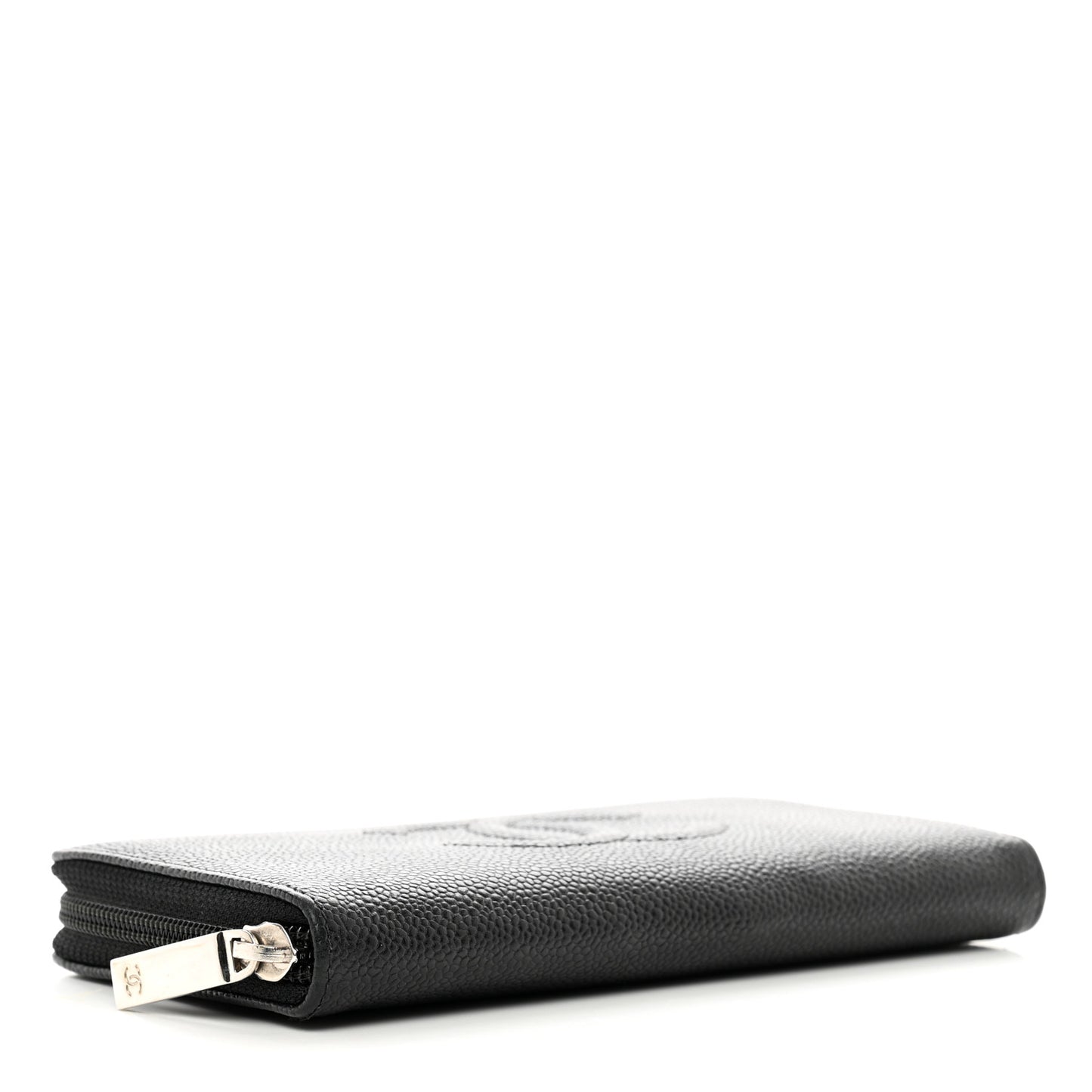 Caviar Large Timeless CC Zip Around Organizer Wallet Black