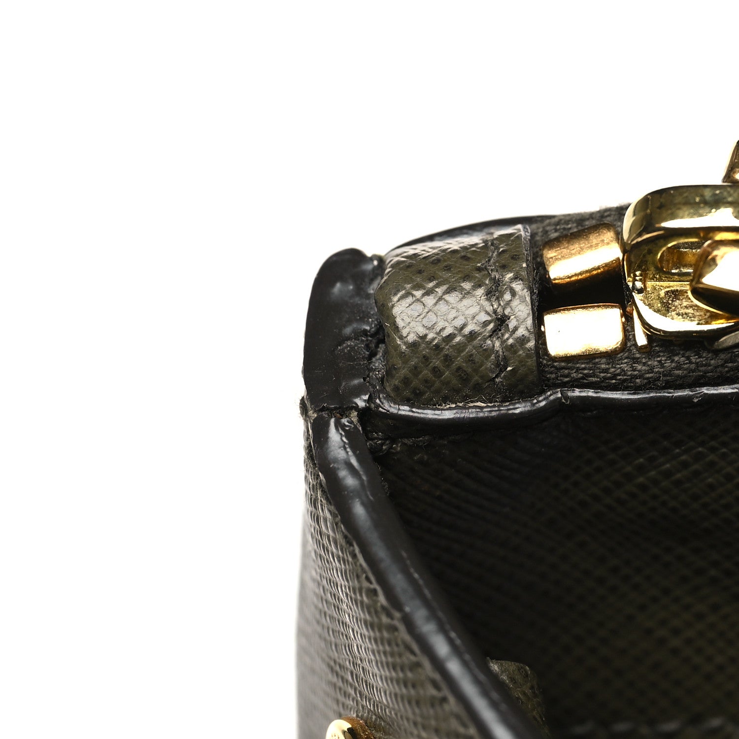 Prada Saffiano Small Galleria Double Zip Tote Militare 11 of 11