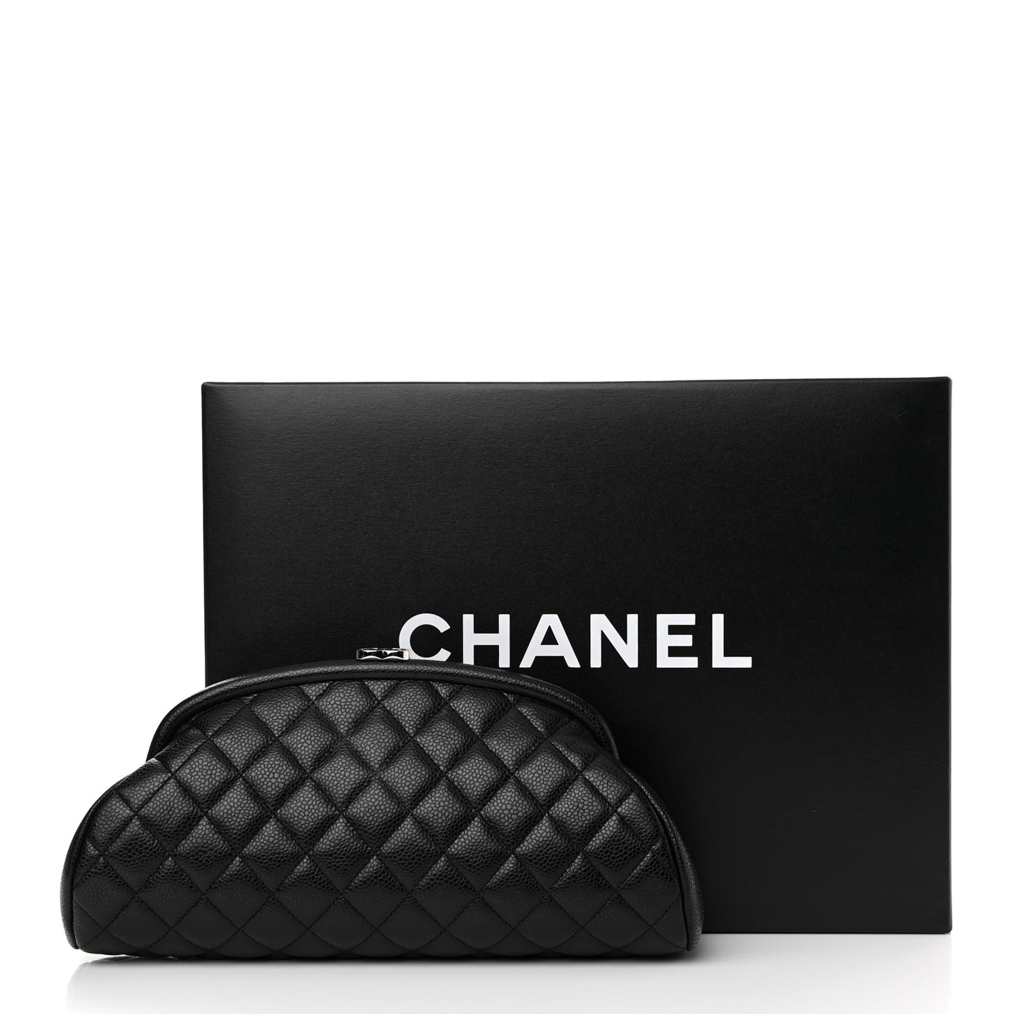 Caviar Quilted Timeless Clutch Black