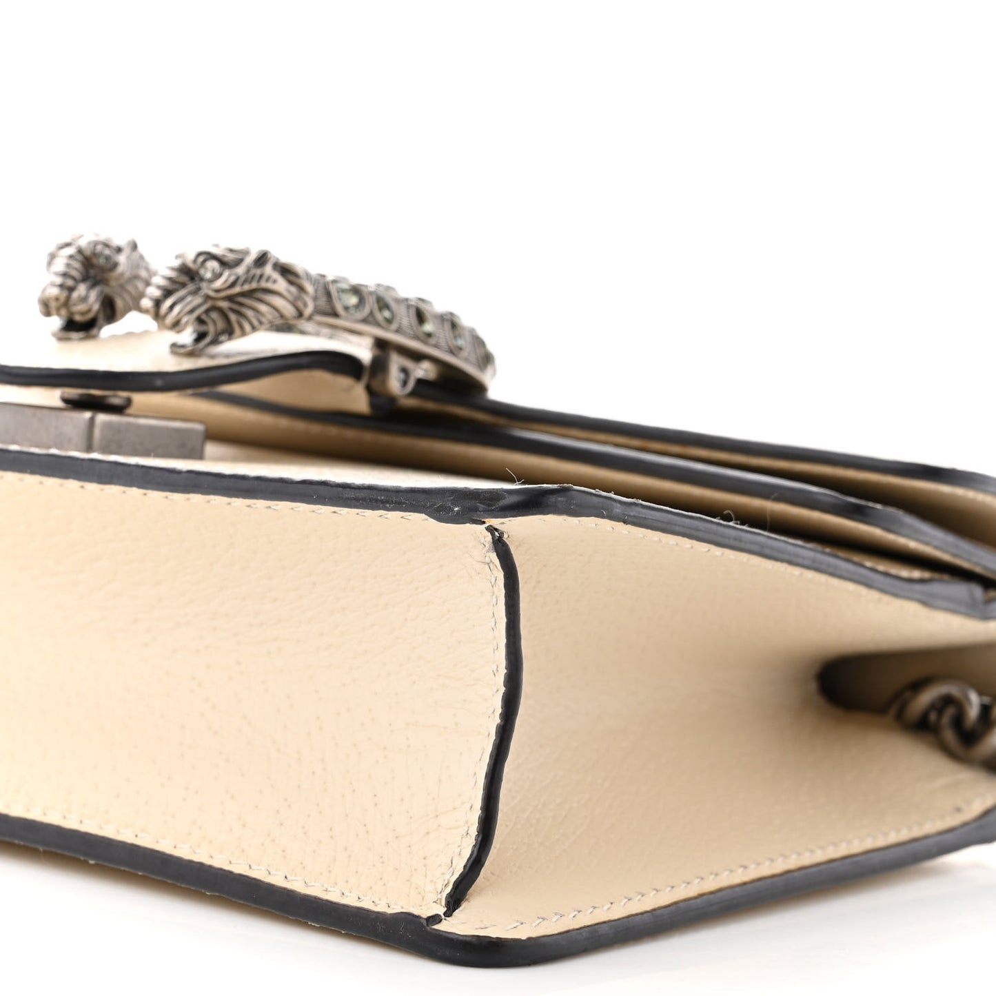 Textured Calfskin Crystal Mini Dionysus Shoulder Bag Mystic White