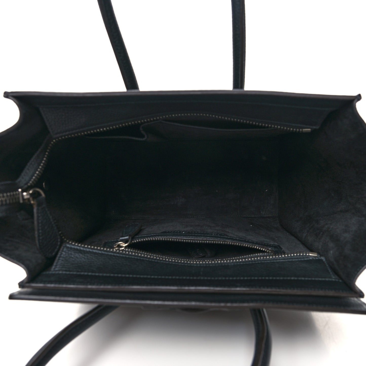 Drummed Calfskin Micro Luggage Black